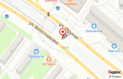 Магазин кондитерских изделий на ул. Фрунзе, 67г на карте