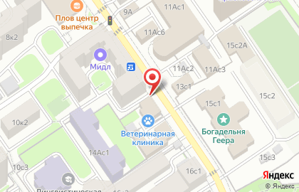 13.	Станция по борьбе с болезнями животных центрального административного округа на карте
