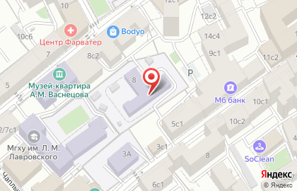 Танцевальная студия Звезда в Фурманном переулке на карте
