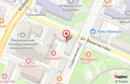 Общежитие ВГМА на Студенческой улице на карте