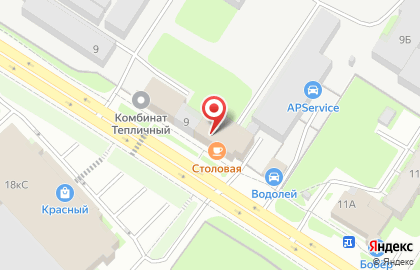 Столовая Тепличный на Ярославской улице на карте