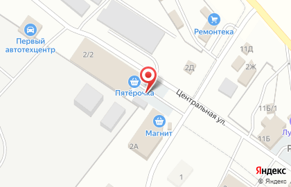Супермаркет Пятёрочка на Центральной улице на карте