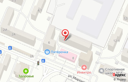Парикмахерская Милена на улице Миронова на карте