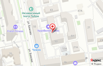 Сеть центров по уходу и досмотру за детьми Маленькая страна на улице Бажова на карте
