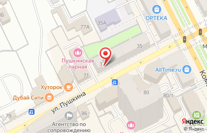 Магазин косметики и расходных материалов КАТАЛЕЯ на улице Пушкина на карте