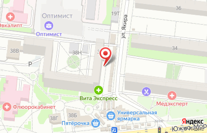 Киоск по продаже мясной продукции Приосколье-Воронеж на Южно-Моравской улице на карте