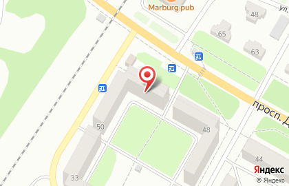 Почтовое отделение №7 на улице Дзержинского на карте