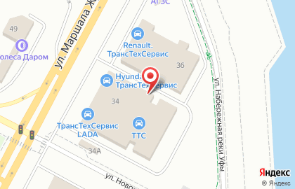Hyundai, ООО ТрансТехСервис на улице Маршала Жукова на карте