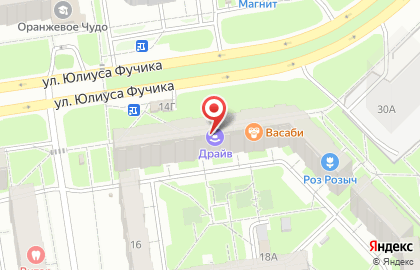 Автошкола Флагман на улице Юлиуса Фучика на карте