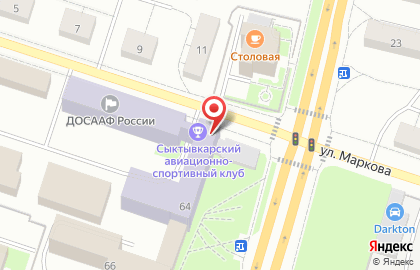 Региональное отделение ДОСААФ России в Республике Коми на карте