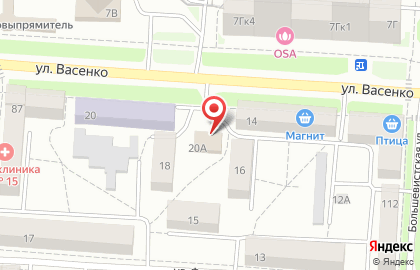 Магазин Техноавиа на улице Васенко на карте