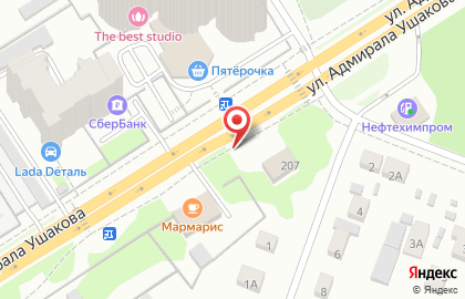 Шиномонтажная мастерская на улице Адмирала Ушакова на карте
