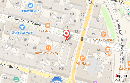 Салон Модесса на улице Адмирала Фокина на карте