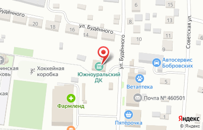 Почтовое отделение Почта России на улице Будённого на карте