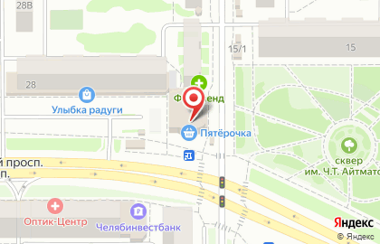 Магазин товаров для рукоделия на Комсомольском проспекте на карте