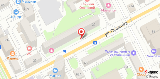 Медицинский центр доктора Морозовой на улице Пушкина на карте