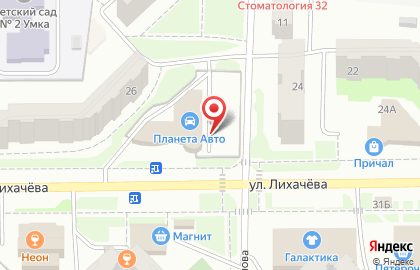 Авто 74 на улице Лихачёва на карте