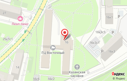 Хозмаркет на 16-й Парковой улице на карте