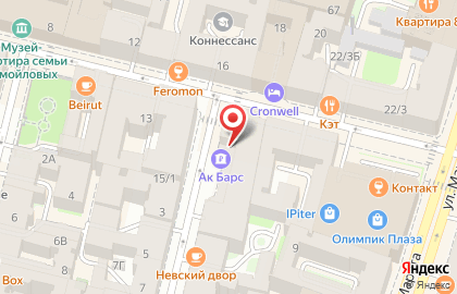 Ак Барс Банк в Санкт-Петербурге на карте