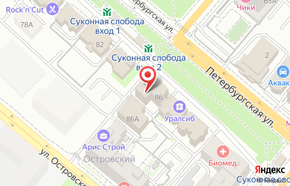 Матрица на Петербургской улице на карте