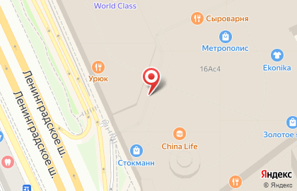 Сеть городских кафе Три правила на Ленинградском шоссе на карте