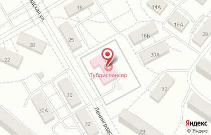 Свердловский областной противотуберкулезный диспансер на улице Ленинградской на карте