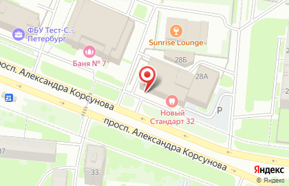 Квадратура на проспекте Александра Корсунова на карте