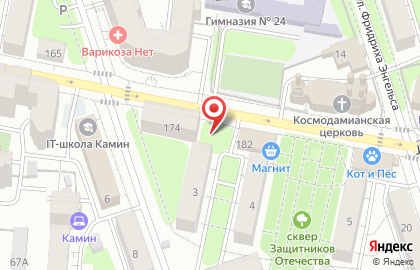 Киоск по продаже фруктов и овощей на улице Суворова на карте