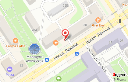 Киоск по продаже печатной продукции на проспекте Ленина на карте