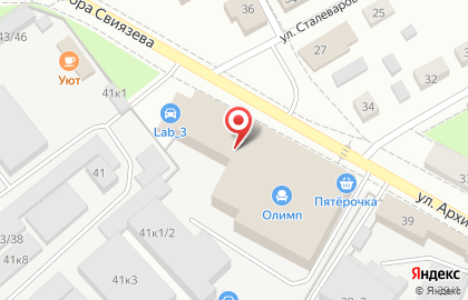 Сеть мебельных центров Олимп на улице Архитектора Свиязева на карте