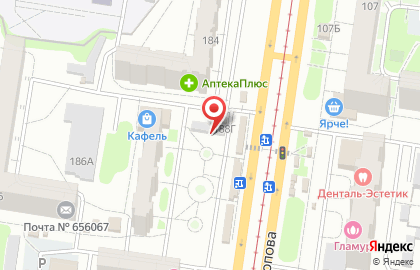 Киоск по продаже фруктов и овощей в Барнауле на карте