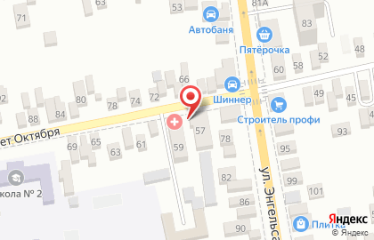 Центральная городская больница г. Батайска на улице 50 лет Октября на карте