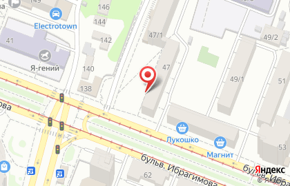 Учебно-производственное ателье Дюймовочка на бульваре Ибрагимова на карте