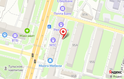 Интерьер на Октябрьской улице на карте