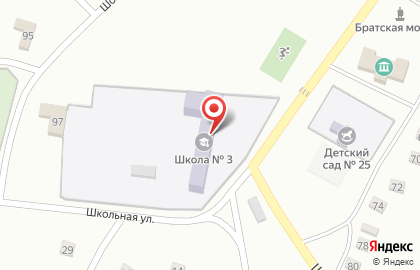Средняя общеобразовательная школа №3 им. М.И. Кудаева на карте