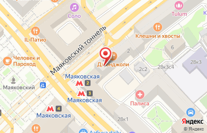 Туроператор Амиго-Турс на Тверской улице на карте
