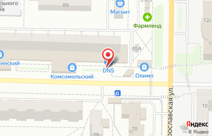 Супермаркет цифровой и бытовой техники DNS в Комсомольском районе на карте