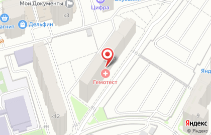 Медицинская лаборатория Гемотест в Звенигороде на карте
