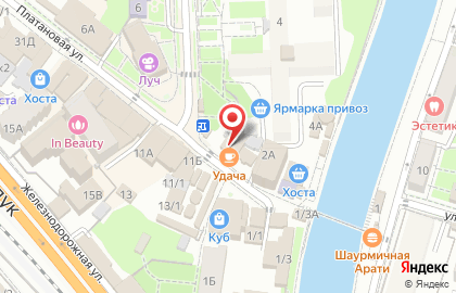 Магазин Продукты из Сокольского на Платановой улице на карте