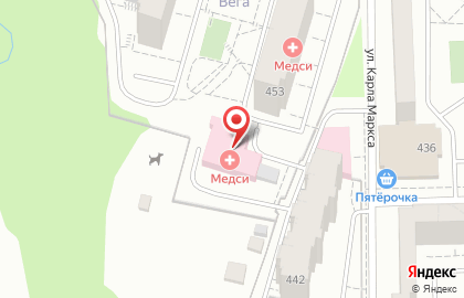 Клинико-диагностический медицинский центр МЕДСИ на улице Карла Маркса, 453а на карте