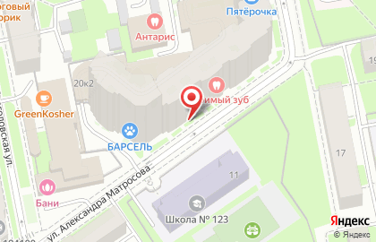 Радиоцентр на улице Александра Матросова на карте