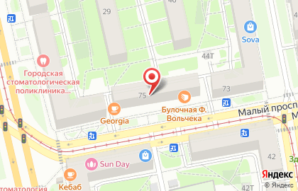 Табачная лавка в Василеостровском районе на карте
