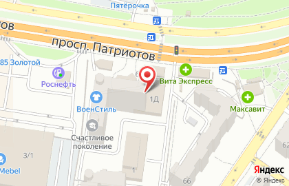Супермаркет Пятью Пять на проспекте Патриотов, 1Д на карте