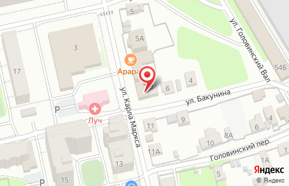 Мастерская по ремонту обуви на улице Бакунина на карте