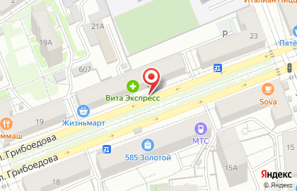 ООО Банкомат, Хоум Кредит энд Финанс Банк на улице Грибоедова на карте