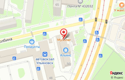 Магазин хозяйственных товаров Хозяин в Засвияжском районе на карте