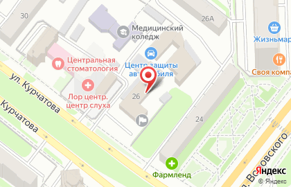 Участковый пункт полиции на улице Курчатова, 26 на карте