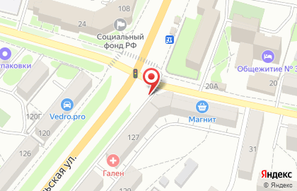 Красная строка в Заводском районе на карте