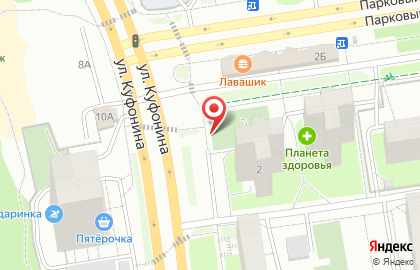 Киоск по продаже фруктов и овощей на Парковом проспекте на карте