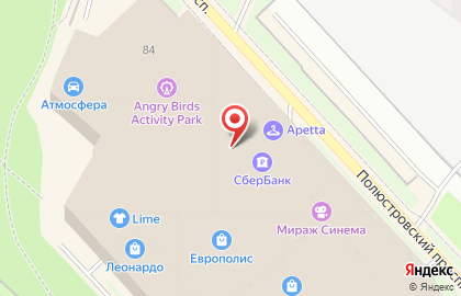 Терминал МТС банк на Полюстровском проспекте на карте